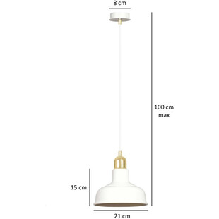 Lampa wisząca loft Ibor | Biało-złota Emibig - Kup teraz!