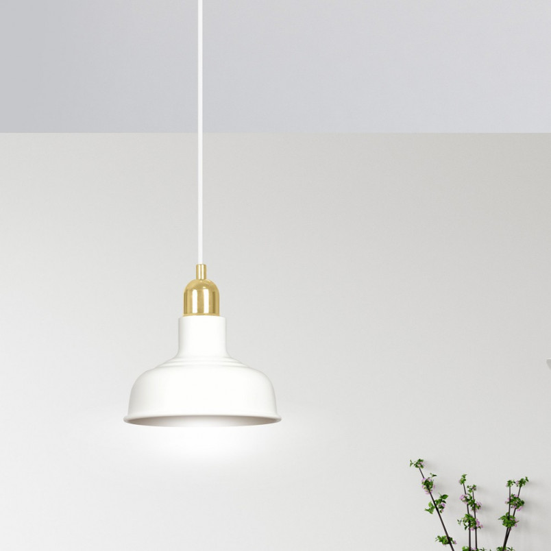 Lampa wisząca loft Ibor | Biało-złota Emibig - Kup teraz!