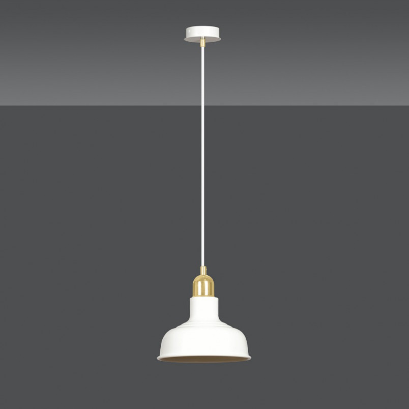 Lampa wisząca loft Ibor | Biało-złota Emibig - Kup teraz!
