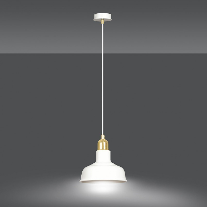 Lampa wisząca loft Ibor | Biało-złota Emibig - Kup teraz!