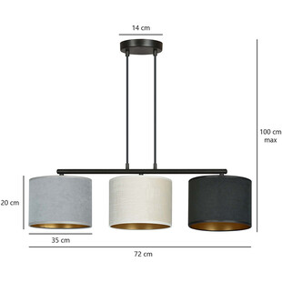 Lampa wisząca Hilde III | Emibig - Kolorowa, E27, 72cm
