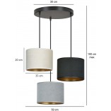 Lampa wisząca Hilde Premium - kolorowa, potrójna | Emibig