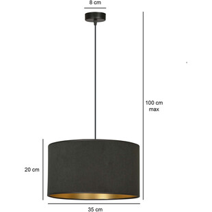 Lampa wisząca Hilde czarna Emibig | Nowoczesny design