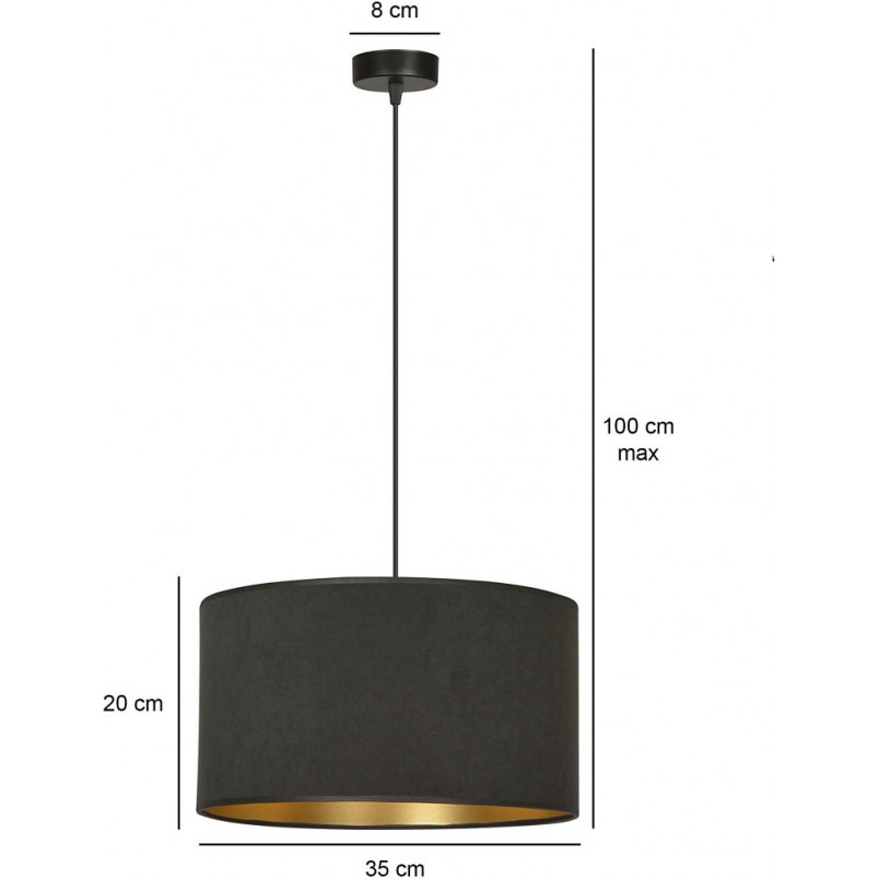 Lampa wisząca Hilde czarna Emibig | Nowoczesny design