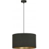 Lampy z abażurem | Lampa wisząca z abażurem Hilde 35 czarna Emibig do salonu i sypialni