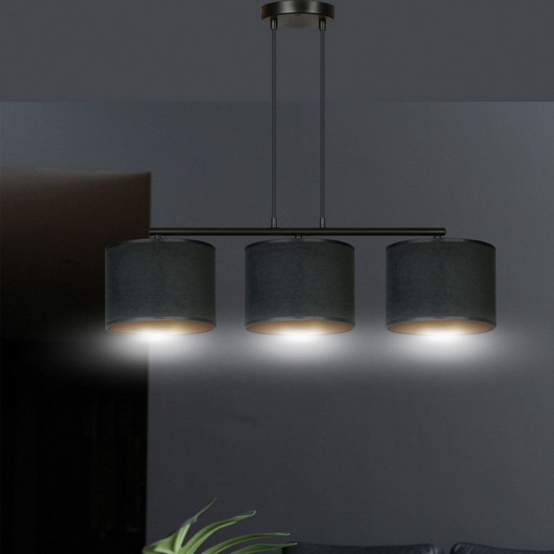 Lampa wisząca Hilde III czarna Emibig | Nowoczesne oświetlenie