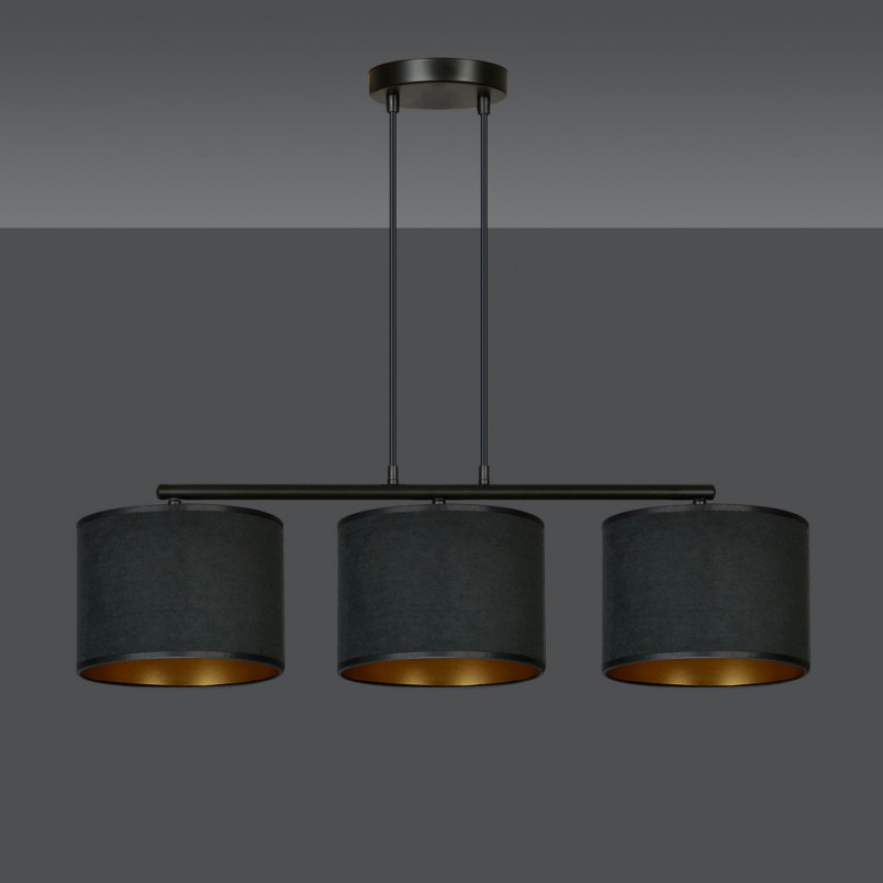Lampa wisząca Hilde III czarna Emibig | Nowoczesne oświetlenie