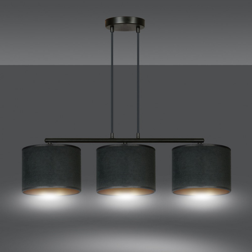 Lampa wisząca Hilde III czarna Emibig | Nowoczesne oświetlenie