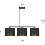 Lampa wisząca Hilde III czarna Emibig | Nowoczesne oświetlenie