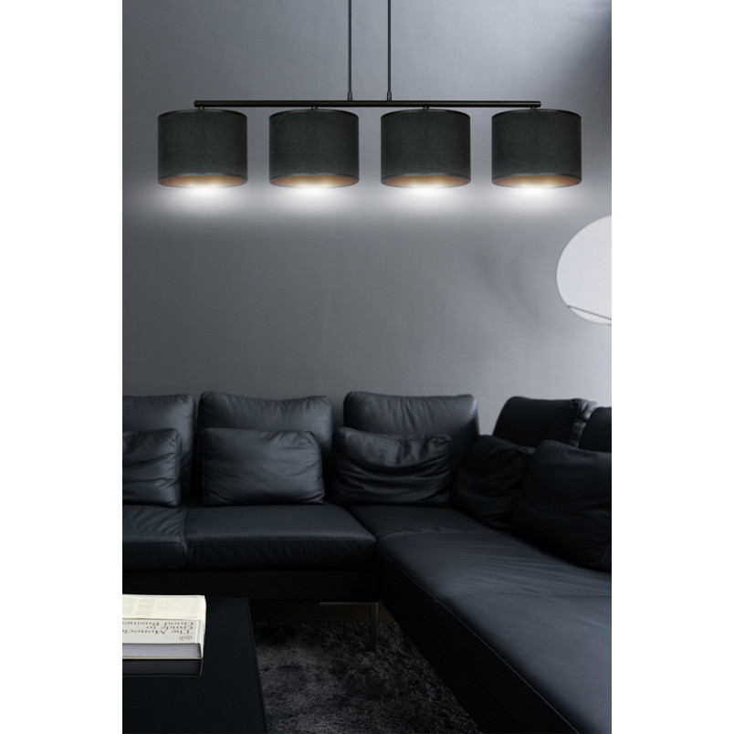 Lampa wisząca Hilde IV czarna Emibig | Nowoczesne oświetlenie