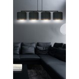 Lampa wisząca Hilde IV czarna Emibig | Nowoczesne oświetlenie