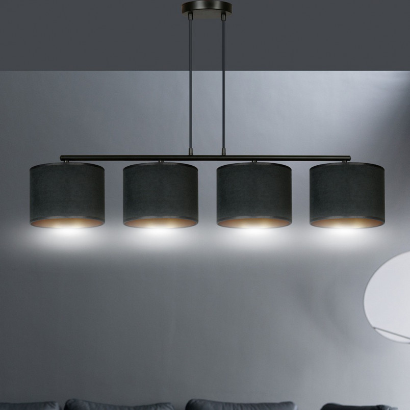 Lampa wisząca Hilde IV czarna Emibig | Nowoczesne oświetlenie