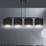 Lampa wisząca Hilde IV czarna Emibig | Nowoczesne oświetlenie