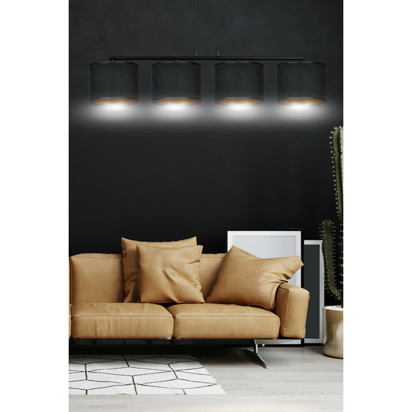 Lampa wisząca Hilde IV czarna Emibig | Nowoczesne oświetlenie