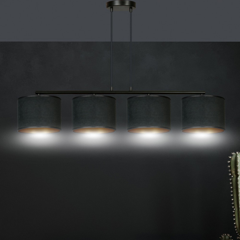 Lampa wisząca Hilde IV czarna Emibig | Nowoczesne oświetlenie