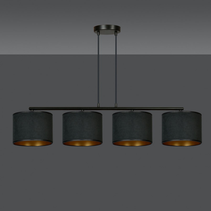 Lampa wisząca Hilde IV czarna Emibig | Nowoczesne oświetlenie