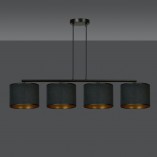 Lampa wisząca Hilde IV czarna Emibig | Nowoczesne oświetlenie