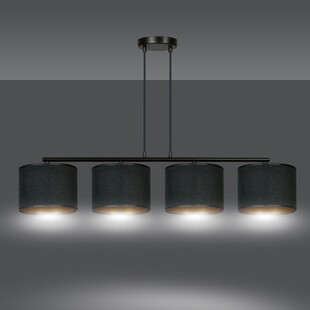 Lampa wisząca Hilde IV czarna Emibig | Nowoczesne oświetlenie