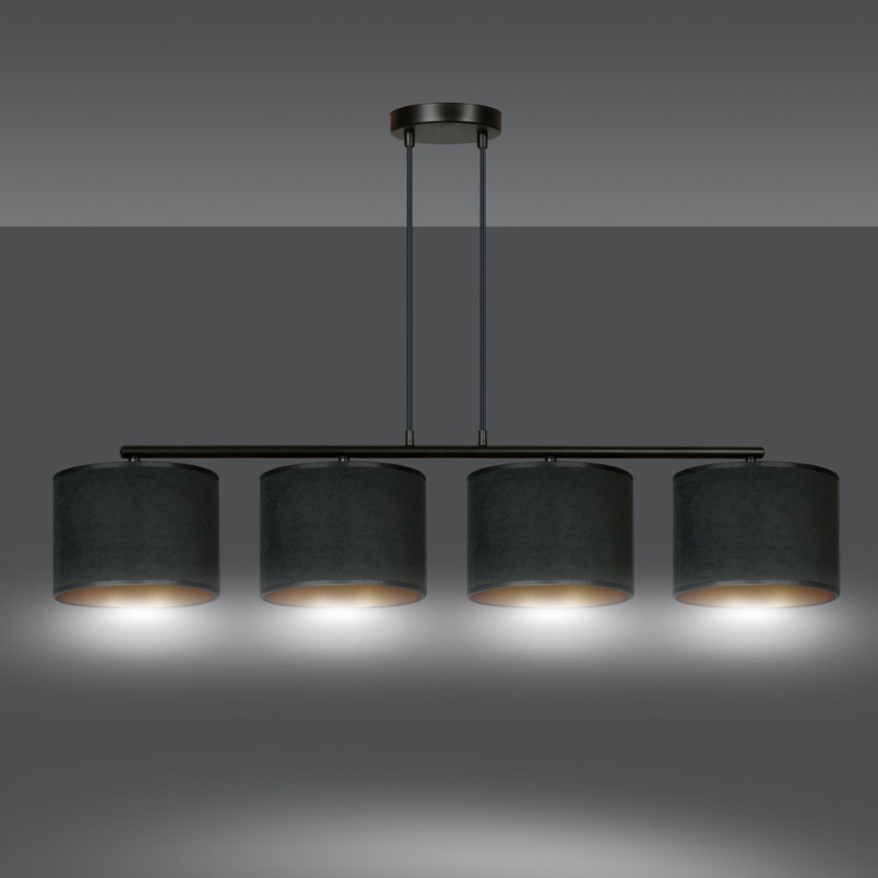 Lampa wisząca Hilde IV czarna Emibig | Nowoczesne oświetlenie