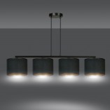 Lampa wisząca Hilde IV czarna Emibig | Nowoczesne oświetlenie