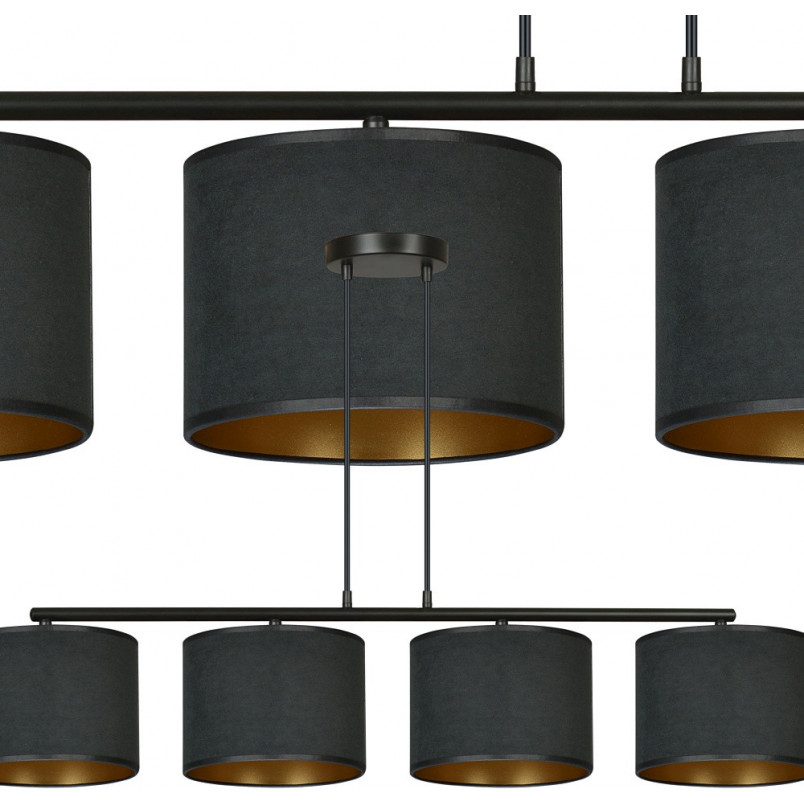 Lampa wisząca Hilde IV czarna Emibig | Nowoczesne oświetlenie