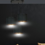 Lampa wisząca potrójna Hilde Premium czarna - Emibig