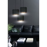 Lampa wisząca potrójna Hilde Premium czarna - Emibig