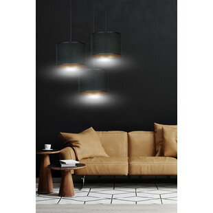 Lampa wisząca potrójna Hilde Premium czarna - Emibig