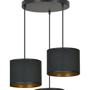 Lampa wisząca potrójna Hilde Premium czarna - Emibig