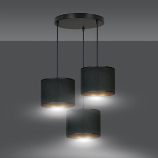 Lampa wisząca potrójna Hilde Premium czarna - Emibig