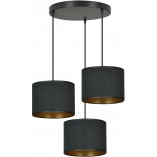 Lampa wisząca potrójna Hilde Premium czarna - Emibig