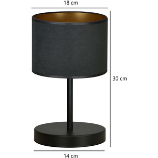 Lampa nocna Hilde czarna Emibig | Stylowe oświetlenie