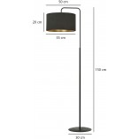 Lampa podłogowa czarna Emibig Hilde - Elegancja i styl