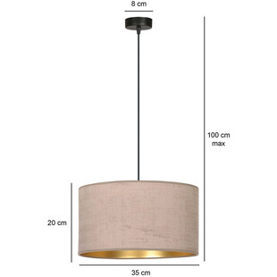 Lampa wisząca różowa Hilde Emibig | 35cm | E27