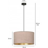 Lampa wisząca różowa Hilde Emibig | 35cm | E27
