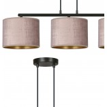 Lampa wisząca różowa Emibig Hilde III 72cm - Stylowe oświetlenie