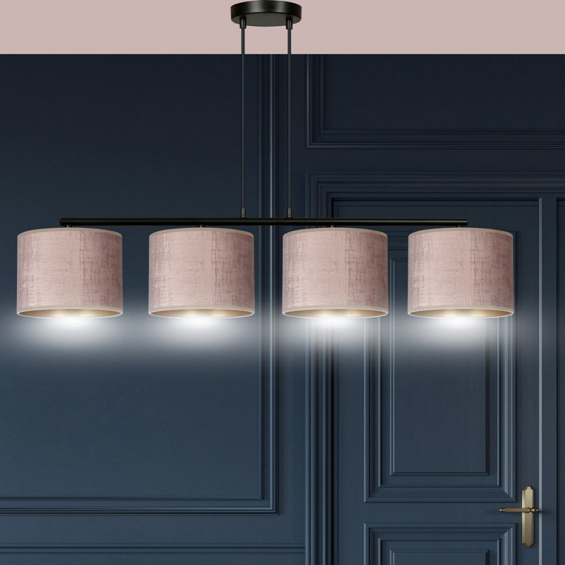Lampa wisząca różowa Hilde IV 100cm - Emibig | Salon, Jadalnia