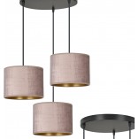 Lampa wisząca potrójna Hilde Premium różowa - Emibig