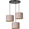 Lampy z abażurem | Lampa wisząca potrójna Hilde Premium różowa Emibig do salonu i sypialni