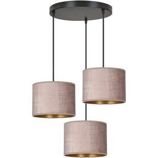 Lampa wisząca potrójna Hilde Premium różowa - Emibig