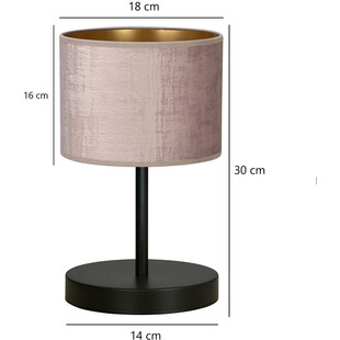 Lampka nocna różowa Emibig Hilde - Eleganckie oświetlenie