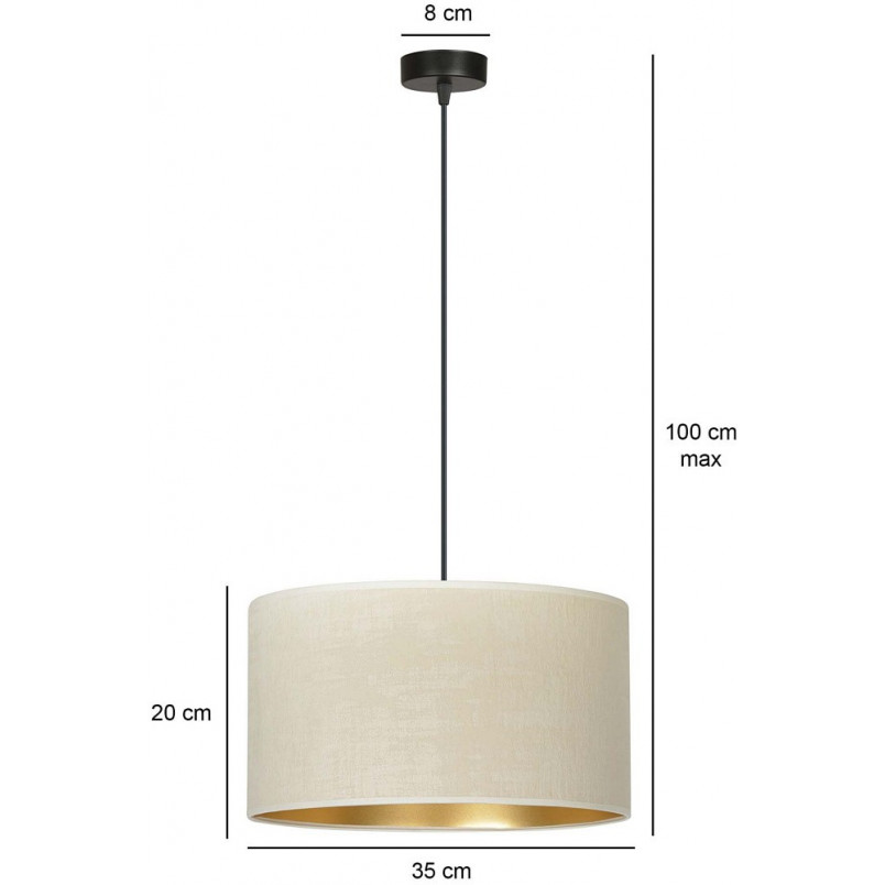 Lampa wisząca Hilde - biało-beżowa Emibig | Nowoczesny design