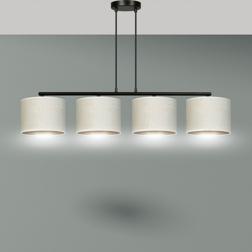 Lampa wisząca Hilde IV - Emibig | Biało-beżowa, 100cm