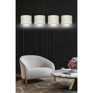 Lampa wisząca Hilde IV - Emibig | Biało-beżowa, 100cm