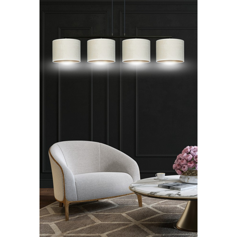 Lampa wisząca Hilde IV - Emibig | Biało-beżowa, 100cm