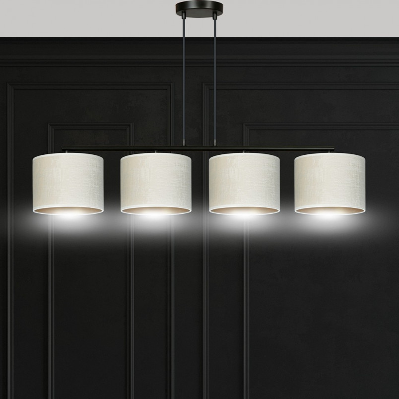 Lampa wisząca Hilde IV - Emibig | Biało-beżowa, 100cm