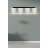 Lampa wisząca Hilde IV - Emibig | Biało-beżowa, 100cm