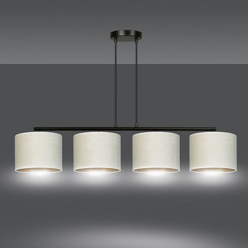 Lampa wisząca Hilde IV - Emibig | Biało-beżowa, 100cm