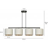 Lampa wisząca Hilde IV - Emibig | Biało-beżowa, 100cm
