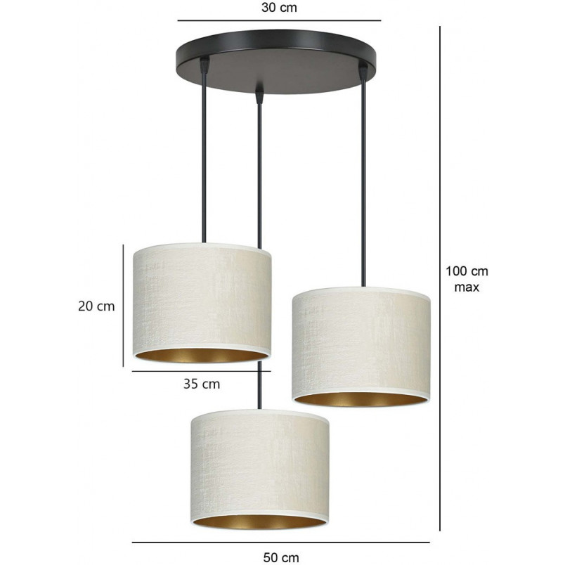 Lampa wisząca potrójna Hilde Premium | Emibig - Sklep z lampami